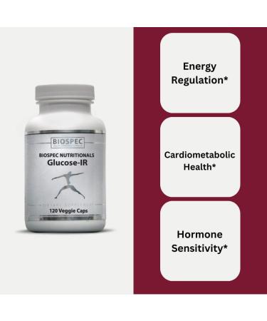 Biospec Nutritionals Glucose-IR Supplement - Cinnamon Extract, Chromium, Berberine and Biotin - 120 Capsules - Buy Online on GoSupps.com