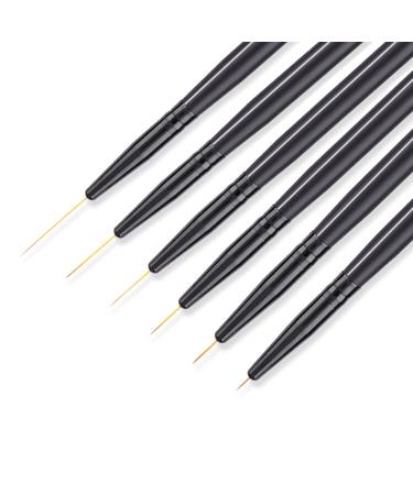 6Pcs Nail Art Brushes for Nail Art Liner Brushes Nail Gel Polish Painting  Brush for Long Lines Thin Nail Design Brush Fine Striper Liner Brush Nail  Detail Brushes for Nail Art Painting