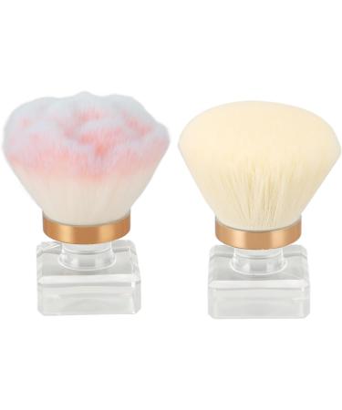 Makeup Loose Powder Brush 2 Pieces Dense Brush Expertly Hold Powder Loose Powder Brush with Storage Box for Home - Buy Online on GoSupps.com