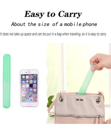 CCLKHY Portable Toothbrush Case - 2 Pack Travel Toothbrush Covers in Pink & Green | Protective Toothbrush Box for Family - Buy Online on GoSupps.com