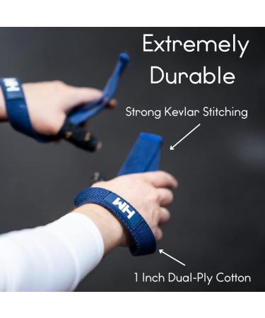 Weightlifting House Olympic Wrist Straps | Snatch, Pulls, Deadlifts | Black - Buy Online on GoSupps.com