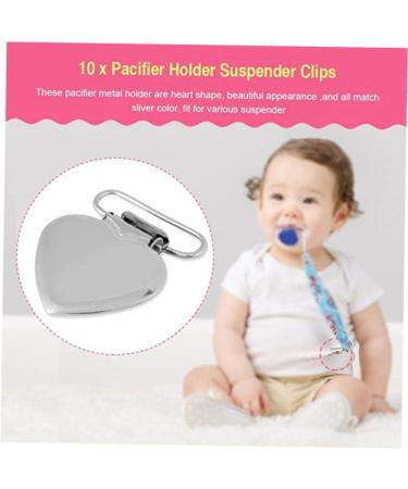 DANOAH 10Pcs Heart Shaped Suspender Clips - Baby Teething Blanket & Pacifier Holder Set - Buy Online on GoSupps.com