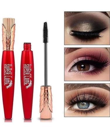 Yanqina Super Long Mascara Yanquina 4d Silk Fiber Lash Mascara Mascara De Pesta as Waterproof and Sweat Proof Mascara (2pcs) - Buy Online on GoSupps.com