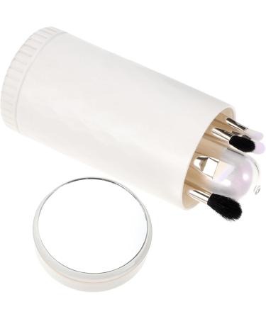 POPETPOP 3 Sets Makeup Brush Set Make up Brushes Makeup Brushes Makeup Brush Holder with Lid Mini Makeup Circle Brush Handle White Applicator Nanofiber Wool With Cover Travel - Buy Online on GoSupps.com