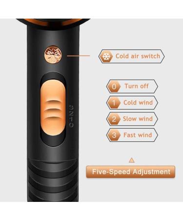 Hair Dryer Ionic Salon Hairdryer Professional Hair Dryer 2000W Travel Hairdryer 3 Heat Setting Cool Shot Button AC Motor 3 Air Nozzle with Diffuser & Concentrator for Salon and Home Use small - Buy Online on GoSupps.com