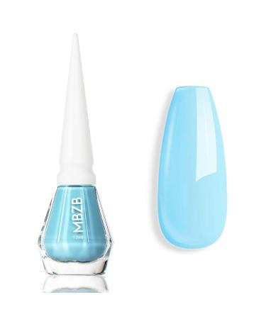 Blue Nail Polish - Sky Blue Nail Varnish - Summer Bright-Coloured Quick Dry Nail Varnish - Long Lasting Chip Resistant Air Dry No Need UV DIY Manicure Nail Art