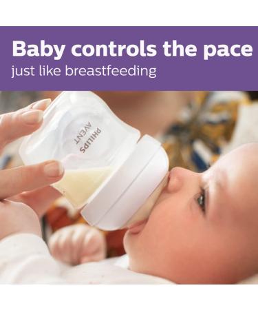 Philips Avent Natural Baby Bottle With Natural Response Nipple Clear 4oz 3 pack SCY900/03 - Buy Online on GoSupps.com