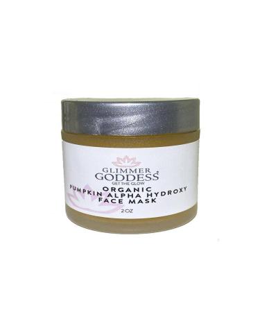 GLIMMER GODDESS Organic Pumpkin Alpha Hydroxy Enzyme Face Mask - Increase Firmness and Clarity - Exfoliating Brightening Anti-Aging - Natural Vegan Cruelty-Free Paraben-Free All Skin Types Pumpkin & Alpha Hydroxy