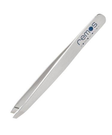 REMOS eyebrow tweezers made of stainless steel with straight tip 9.5 cm in satin