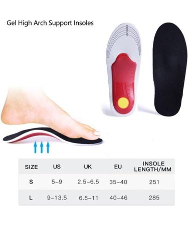 Arch Support Orthopedic Insoles Insoles for Men and Women Shock Absorption Comfortable Insoles Shoe Inserts Insoles for Flat Feet Feet Pain Plantar Fasciitis Insoles Over Pronation (Large) - Buy Online on GoSupps.com