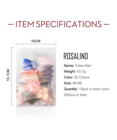 200 Piece Matte & Luster Artificial Nail Tips - 20 Colors for Gel Nails | Premium Stick-On Nails - International Shipping Available - Buy Online on GoSupps.com