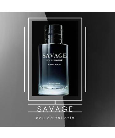 Savage for Men Cologne Set - 3.4 Fl Oz + 35ml Travel Spray | Inspired by Sauvage | Masculine Daily Scent for Men - Buy Online on GoSupps.com