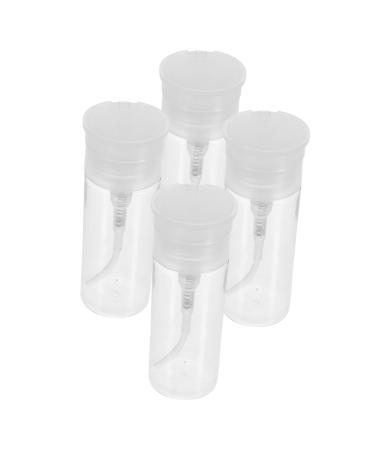 Healeved 1 Set Nail Polish Remover Bottle Glass Polishing Compound Pump Soap Dispenser Plastic Cosmetic Container Push down Dispenser Bottle Travel Soap Pp Hydrating Press Bottle White