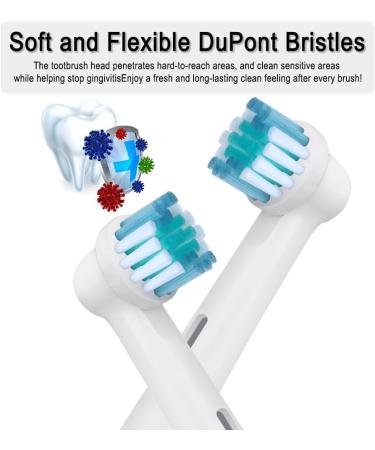Electric Toothbrush Replacement Heads for Oral B - Precision Clean Refills by DeBizz (12 Pack) - Gentle & Effective Cleaning - Buy Online on GoSupps.com