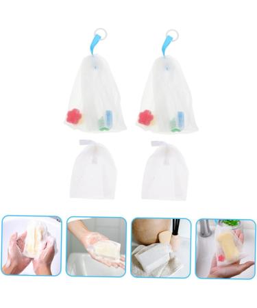 SOESFOUFU 4pcs Foaming Net Foaming Bags Soap Exfoliating Bag Face Foam Nets Bag Soap Sack Saver Pe - Buy Online on GoSupps.com