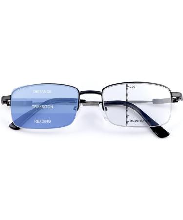 Miryea Photochromic Progressive Multifocal Reading Glasses - UV400 Protection Trifocal Transition Glasses for Women - Mnne Black 1.5x - Buy Online on GoSupps.com