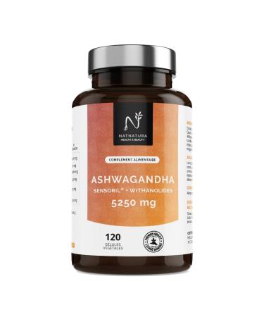 Ashwagandha Bio Sensoril 5:1 + Extrait 10:1 | Sup rieur KSM-66 & Shoden | 5250 mg/jour | Concentration Performance Physique Stress & quilibre motionnel | 120 G lules V g tales