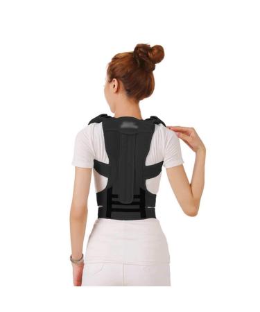 Adjustable Posture Corrector Back Support Shoulder Lumbar Brace Support Corset Back Belt for Men Women Improve Shoulder Upper(D Medium-M) Medium-M D