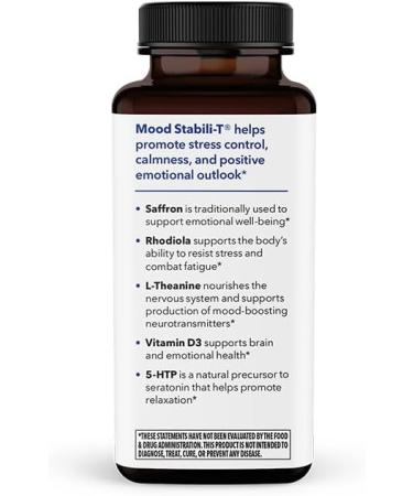 LifeSeasons Mood Stabili-T: Positive Mood Booster with Rhodiola, Ginkgo Biloba, Vitamin D3 - 60 Capsules - Buy Online on GoSupps.com