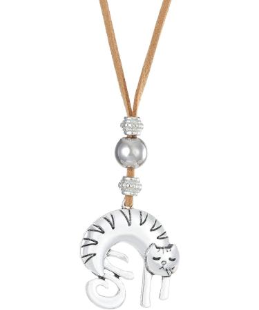 Oralgo's Unique Ethnic Cat Pendant Necklace | Fashionable Jewelry for Men & Women - Shop Now! - Buy Online on GoSupps.com