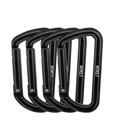 PANDENGZHE 4 Pack Carabiner Clips, 3.2" Lightweight D Shape Carabeaner, Strong and Heavy Duty Hold Max 12KN (2697 lbs Each) for Large Dog Leash, Camping, Hiking, Hammock, Keychains
