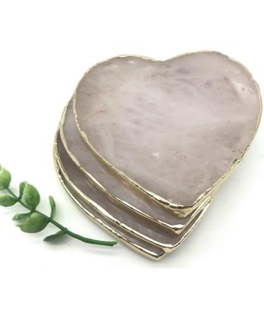 1PC Natural Pink Heart Piece Cup Polished Electroplate Original Specimen Office Decor NaturalStones and Can be Used for ningxiao - Buy Online on GoSupps.com