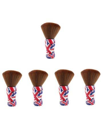 minkissy 5pcs Hair Cleaning Brush Hairbrush Cleaner Accessories For Beard Care Manual Shaving Brush Barber Brush Neck Duster Shaving Brush For Household Abs Man Gift Neck