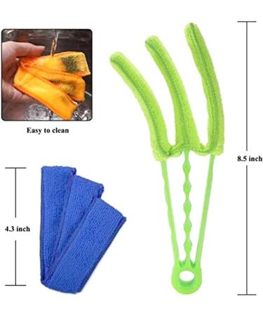 siyewio 2Pcs Window Blind Duster Brush Kit Cleaning Clip Brush for Window Shutters Blind Air Conditioner Jalousie Dust Green - Buy Online on GoSupps.com