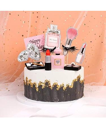 Unimal 4-Piece Harz Makeup Cake Topper Set | Perfume Palette Decoration for Birthdays & Bachelorette Parties - Buy Online on GoSupps.com