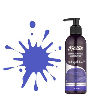 Mattie 16 Midnight Blue - Vegan Semi-Permanent Hair Dye (210ml) - Direct Color Cream for Vibrant Hair  - Buy Online on GoSupps.com