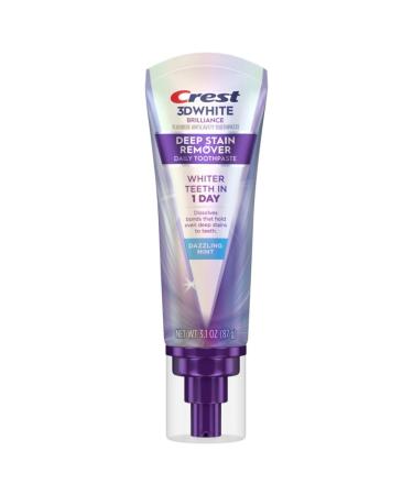 Crest 3DWhite Brilliance Deep Stain Remover Dazzling Mint Toothpaste - 3.1oz - Buy Online on GoSupps.com