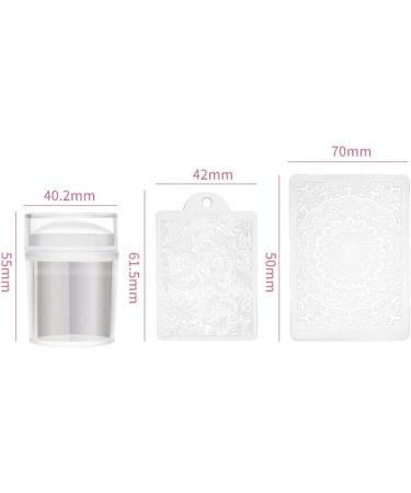 Professional Mini Transparent Nail Stamper with Silicone - Plastic Portable Small Nail Polish Stamp Transfer and 2 Scraper Set - Buy Online on GoSupps.com