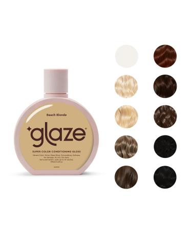 Glaze Super Color Conditioning Gloss 6.4fl.oz (2-3 Hair Treatments) Award Winning Hair Gloss Treatment & Semi-Permanent Hair Dye. No mix  no mess hair mask colorant - guaranteed results in 10 minutes Beach Blonde