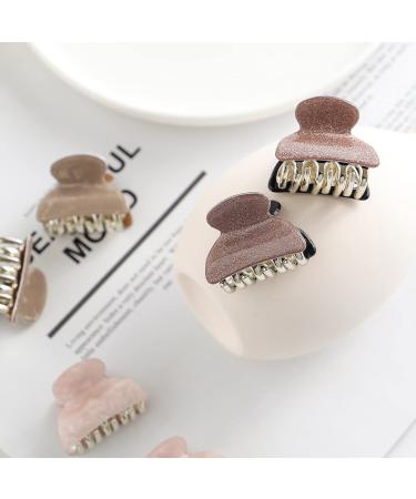 Brown Pink Nonslip Hair Claw Clips for Women and Girls - 12 Pack Durable Hair Claws for Thick and Thin Hair (CL131 I) - Buy Online on GoSupps.com