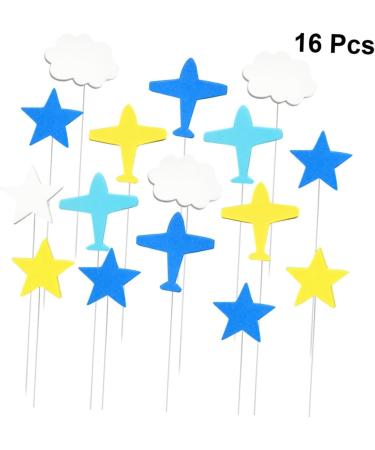OFFSCH 16pcs Wedding Cake Decorations Cake Decorating Supplies Airplane Cupcake Toppers Cloud Cake Decorations Cupcakes Plane Cake Toppers Iron Wire Cake Picks Cloud Cupcake Toppers Flag - Buy Online on GoSupps.com