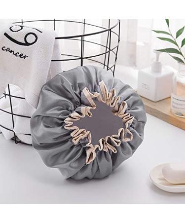 Double-Layer Waterproof Shower Cap | Women's PEVA Anti-Oil Fume Bath Cap - Buy Online on GoSupps.com