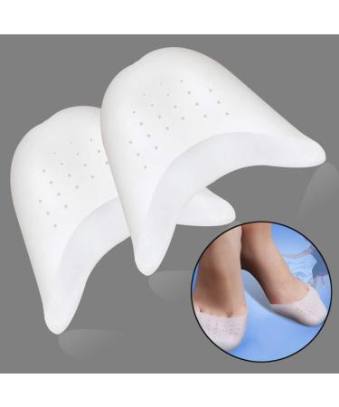 FOMIYES Silicone Pointed Dance Shoe Pads - High Heel Toe Protectors for Women - 1 Pair (White) - Buy Online on GoSupps.com