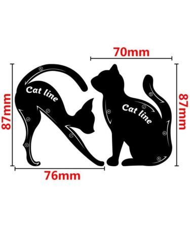 Cat Eyeliner Guides Easy Quick Makeup Tool Eye Liner Stencils Templates Black Stylish and Popular Nice Design - Buy Online on GoSupps.com