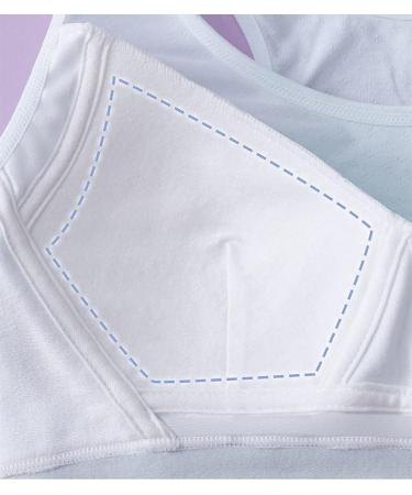 Teen Girls Seamless Cotton Racerback Sports Bra - Medium Size 30 Cream Navy - Buy Online on GoSupps.com