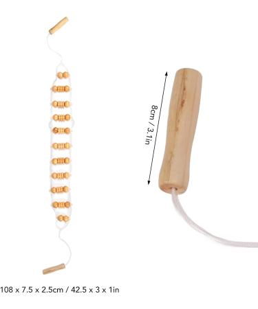 Wood Back Massage Roll - Drainage Tool for Neck & Leg Relaxation | Multifunctional Body Shaping Massage Roller - Buy Online on GoSupps.com