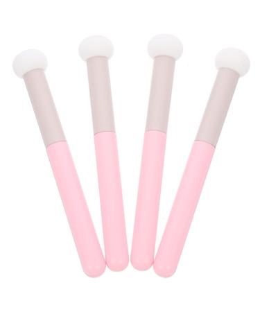 4 Pieces Concealer Brush with Mushroom Puff with Handle Makeup Puff Sponge with Handle Makeup Sponges for Foundation Makeup Concealer Brush Sponge Applicator