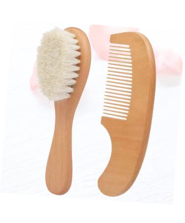 Healeved 2pcs Toddler Baby Brushes for Hair - Baby Gift Set with Wooden Comb and Bath Brush - Baby Grooming Essentials - Buy Online on GoSupps.com