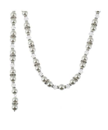 FXmimior Bridal Jewelry Backdrop Necklace - Exquisite Rhinestone Back Chain Jewelry for Women | Perfect Wedding Accessory - Buy Online on GoSupps.com