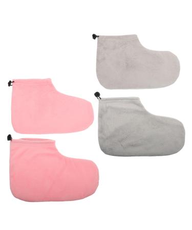 Healvian 2 Pairs Wax Therapy Warm Foot Cover Paraffin Wax Warming Foot Cover Practical Foot Spa Paraffin Bath Foot Wraps Paraffin Bath Foot Bags Paraffin Wax Accessory Gel Socks Plush