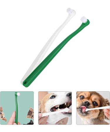 BELLIFFY 4pcs Pet Toothbrush Cat Care Toothbrush Manual Dog Toothbrush Toothpaste Plastic - Buy Online on GoSupps.com
