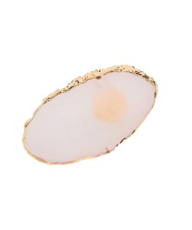 Resin Nail Art Palettes Resin Mini Nail Art Gel Polish Color Mixing Plate Tips Display Holder Manicure Tool Nail Art Painting Gel Plalette (white)