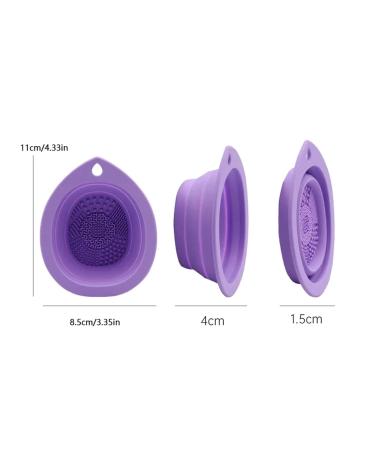 Silicone Makeup Brush Cleaner - Foldable Bowl for Powder Puff & Beauty Sponge | Scrubber Pad in Green - Clean Your Brushes Effortlessly - Buy Online on GoSupps.com