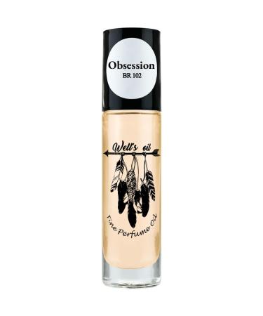 Well's Oil Well's Perfume Oil Roll-On 10 ml / 0.33 fl Oz I Clean Rich Pure Scent Alcohol-Free Oil Based Long Lasting Concentrated Roll-on Perfumes for Women and Men (Obsession Type) 102. Obsession