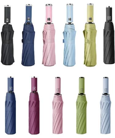 miduoidn Large Reverse Folding Umbrella with LED Flashlight Reflective Stripe UV Parasol Umbrellas Sunproof Sunshade for No Led/Sky Blue - Buy Online on GoSupps.com
