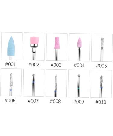 POPETPOP 1 Set 10pcs Polishing Manicure Drill Nail Drill Tool Nail Drill Bit Nail Grinding Head Manicure Drill Bits Nails Drill Bits Manicure Tools Nail Tools Pedicure Stick M As Shown - Buy Online on GoSupps.com
